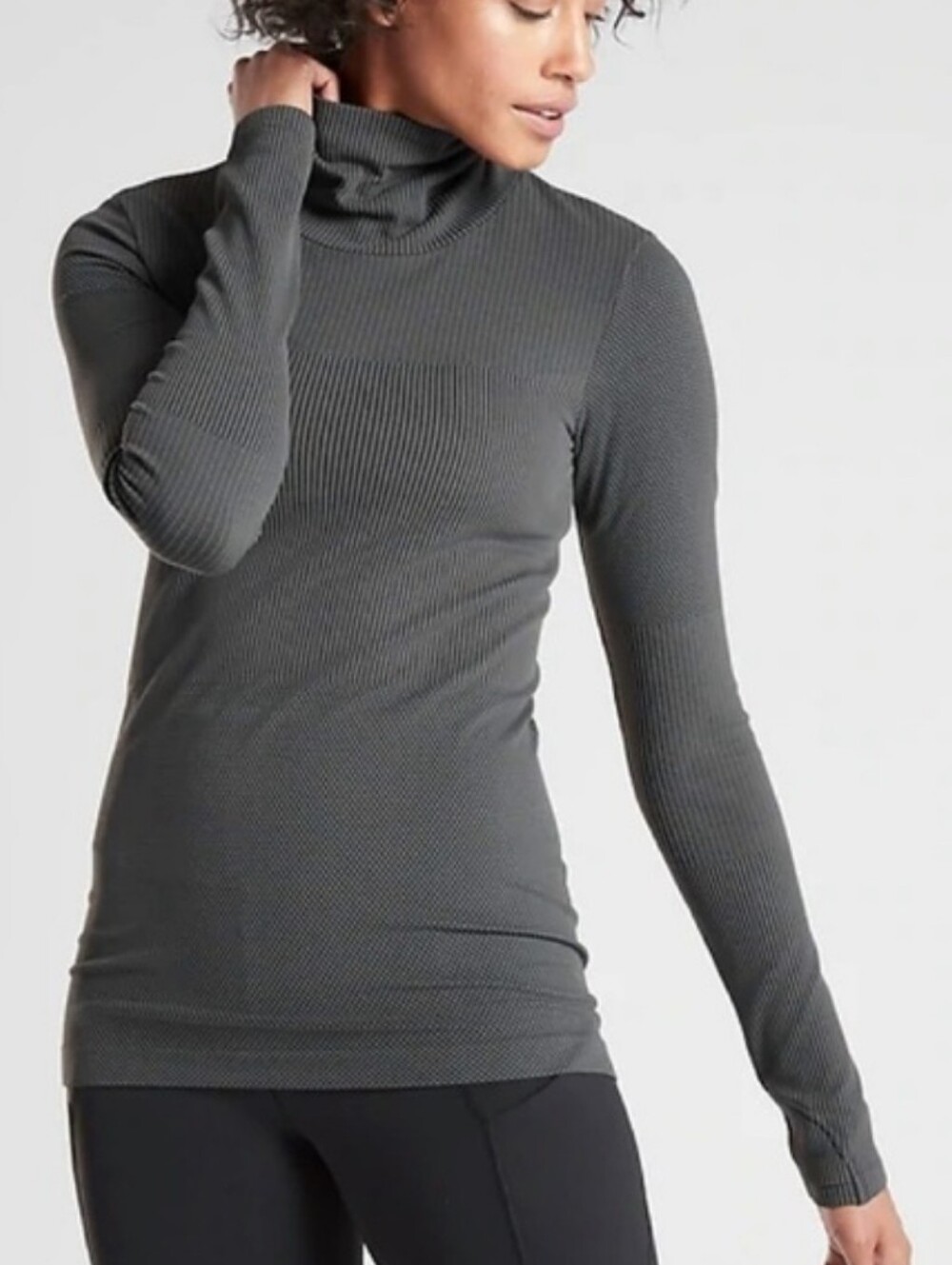 Athleta Flurry Base Layer Athletic Turtleneck Top Sz Small